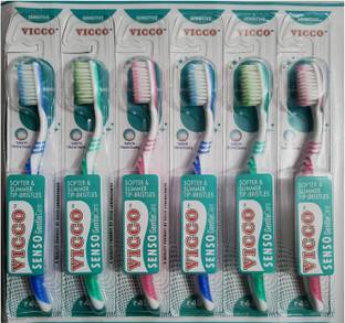 VICCO SENSO GentleCare Sensitive ToothBrush 6pcs Extra Soft Toothbrush
