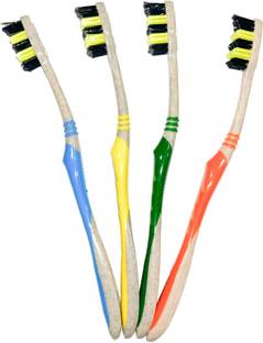 ROYAL SMILE SPECIALISTS Spring Charcoal Antibacterial Toothbrush with Medium Soft Bristles Medium Toothbrush