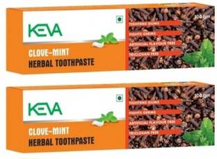 KEVA Anti-Cavity Toothpaste | Fresh breath | Clove Oil Relieves 100% Organic Toothpaste