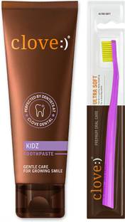 Clove Kidz 3+ Years Strawberry Flavour Color changing Toothpaste & 4160 Bristles Toothpaste