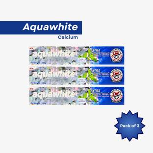 aquawhite Extra whitening toothpaste with cavity protection, Pack of 3 Toothpaste