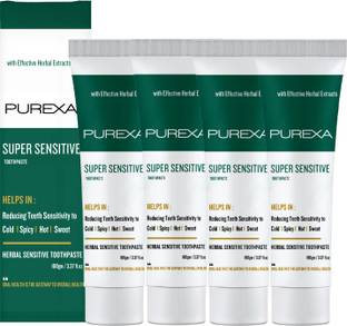 PUREXA Herbal Anti Sensitivity With Goodness of Herbs Pack of 4 Toothpaste