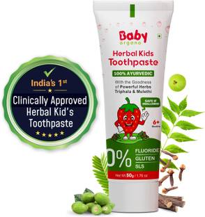 BabyOrgano HERBAL KIDS TOOTHPASTE With the goodness of Powerful Herbs Babool & Mulethi Toothpaste