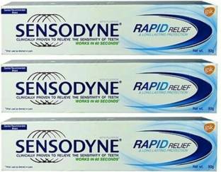 SENSODYNE rapid relief pack of 3*80gms Toothpaste
