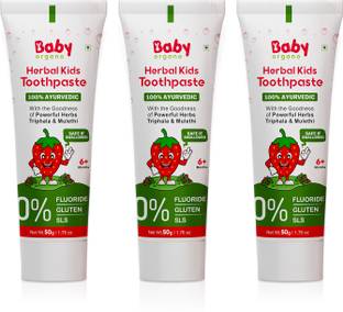 BabyOrgano Ayurvedic Kids Toothpaste With the goodness of Babool & Mulethi - Strawberry Toothpaste