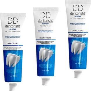 DOOMSDAY DENTORISHT RENEW ENAMEL SCIENCE TOOTHPASTE FOR WHITE&STRONG TEETH PACK OF-100gX3 Toothpaste