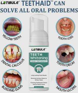 Latibule Teeth whitening foam Toothpast Removes Bad Breath Germs,Teeth Cavity Protection Toothpaste