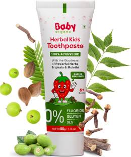 BabyOrgano HERBAL KIDS TOOTHPASTE With the goodness of Powerful Herbs Babool & Mulethi Toothpaste