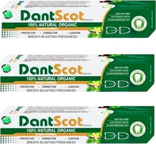 DOOMSDAY DANTSCOT NEEM WHITENING TOOTHPASTE FOR GIVE WHITE & STRONG TEETH PACK OF-100g X3 Toothpaste