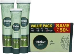 Vithoba Premium Toothpaste | For White Strong Teeth & Refreshing Breath |150g+150g+80g | Toothpaste