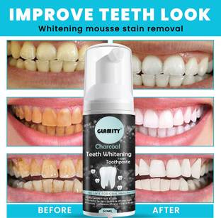 GLAMITY Teeth Cleansing Foam ,Deeply Cleans, & Fights Bad Breath Teeth Whitening Toothpaste