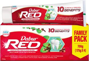 Dabur Red Paste (Combo Pack- 175g x 4) |Complete Cavity Protection |13 Ayurvedic Herbs Toothpaste