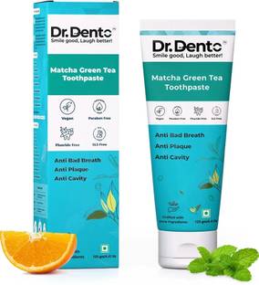 Dr.Dento Matcha Green Tea | Whitens Teeth| SLS & Fluoride Free Toothpaste