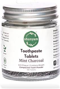 Shunyam Toothpaste Tablets (180 Tabs) (Mint Charcoal) Toothpaste