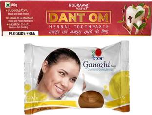 RUDRAA FOREVER Dant Om Herbal Toothpaste 100g & DXN Ganozhi Soap 75g Toothpaste