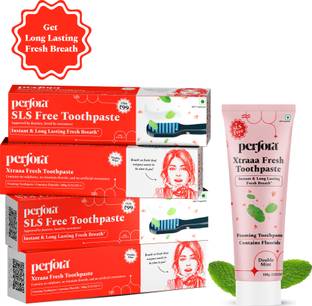 Perfora Xtraaa Fresh Toothpaste (100 x 4) Instant & Long Lasting Fresh Breath | SLS Free Toothpaste