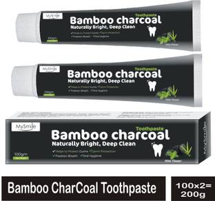 Mysmile Bamboo CharCoal Toothpaste ( 100gx2=200g ) Toothpaste