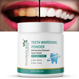 7DAYS Ayurvedic Charcoal Teeth Whitening Powder Suitable For Sensitive Teeth