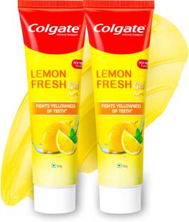 Colgate Lemon Fresh Gel Tooth Paste Fights Yellowness of Teeth - New Fresh Flavor Toothpaste