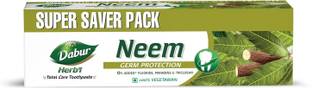 Dabur HERBAL NEEM GERM PROTECTION TOTAL CARE TOOTHPASTE NO PARABENS NO FLUORIDE Toothpaste