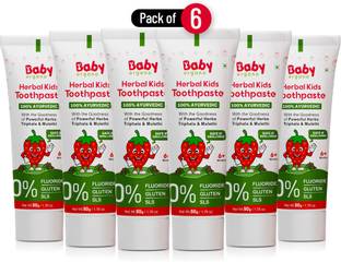 BabyOrgano Strawberry Flavor Ayurvedic 6+ Month Kids Preservative, SLS Free Toothpaste