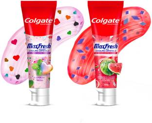 Colgate MaxFresh Rainbow Fresh & Watermelon Blast Tooth paste (100g x 2pcs) Toothpaste