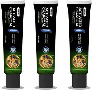 Jagat Devsutra Dr. Trusted Ayurvedic HERBAL Activated Charcoal Toothpaste for Teeth Whitening - 100% Natural Formula with Mint Flavour, No Fluoride & Artificial Colours Toothpaste