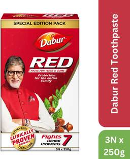 Dabur Red Red Toothpaste-Special Edition Pack - 250gx3, Ayurvedic Paste Toothpaste