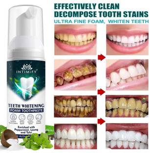 INTIMIFY Teeth Whitening Foam, Deeply Clean Gums Stain Removal Toothpaste, Fights Germs Toothpaste