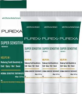 PUREXA Herbal Sensitive Toothpaste 100 X 3 ( Set of 3) Toothpaste