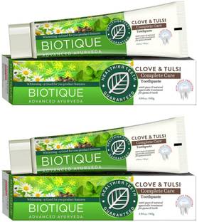 BIOTIQUE CLOVE & TULSI COMPLETE CARE TOOTHPASTE 140 G (Pack Of 2) Toothpaste