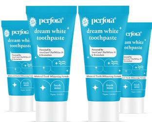 Perfora Dream White Toothpaste for Adults-75 gm|SLS Free & Instant Teeth Whitening Toothpaste