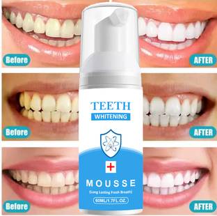 Afflatus Teeth Whitening Foam To Remove Yellow Stains, and Tobacco Stains removal Teeth Whitening Kit