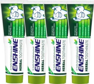 Enshine Herbal Toothpaste for Healthy Teeth & Refreshing Breath 100g Pack of 4 Toothpaste