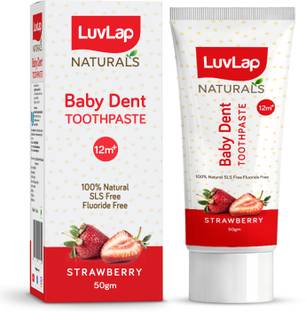 LuvLap Naturals Baby Dent 100% Natural Toothpaste for Kids, SLS & Flouride Free,50g Toothpaste