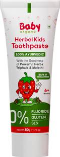 BabyOrgano HERBAL KIDS TOOTHPASTE With the goodness of Powerful Herbs Baboolg & Mulethi 50g Toothpaste