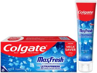 Colgate MaxFresh Toothpaste, Blue Gel Paste with Menthol: Peppermint Ice (Combo Pack) Toothpaste