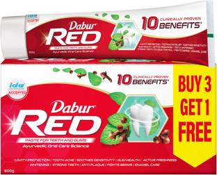 Dabur Red Paste | Complete Cavity Protection | Power of 13 Potent Ayurvedic Herbs Toothpaste