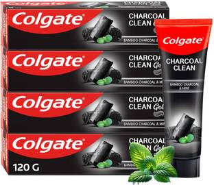 Colgate Charcoal Clean Black Gel Toothpaste, Deep Clean, Plaque Removal (Combo Pack) Toothpaste
