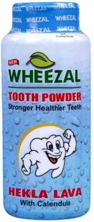 WHEEZAL HEKLA LAVA TOOTH POWDER for Stronger Healthier Teeth (Pack of 6X 100g)