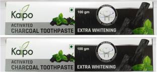 KAIPO Pure & Primium Activated Charcoal Toothpaste ( 2x100=200g ) Toothpaste