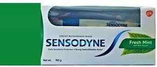 SENSODYNE Fresh Mint Toothpaste +Toothbrush Combo Toothpaste