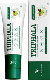 Dr. Aayu Green Triphala Toothpaste with Neem, Tulsi & Herbal Scrub | SLS & Fluoride Free Toothpaste