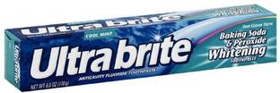 Ultrabrite Baking Soda & Peroxide Whitening Anticavity Fluoride Toothpaste, Cool Mint Toothpaste