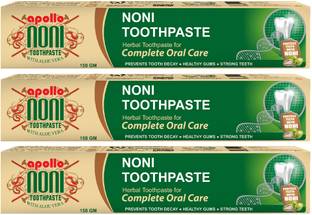 Apollo Noni Toothpaste for Cavity Protection Herbal Toothpaste Toothpaste Pack of 3 Toothpaste