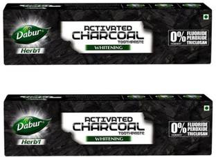 Dabur Charcoal Paste Herbl No Added of Fluoride Pars Triclosan Toothpaste 150gm 2pc Toothpaste