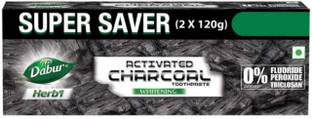 Dabur Herbal Activated Charcoal Whitening Toothpaste 120gm 2pc Toothpaste