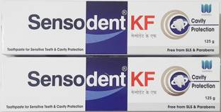 sensodent KF Cavity Protection & Sensitive Toothpaste - 125 Gram - Free from SLS & PARABEN Toothpaste