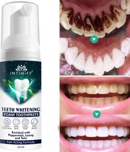 INTIMIFY Teeth Whitening Foam To Remove Yellow Stains, Tobacoo, Tartar and Tobacco Stains Toothpaste