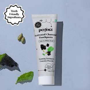 Perfora Activated Charcoal Toothpaste- Cardamom Mint, SLS Free Teeth Whitening Toothpaste